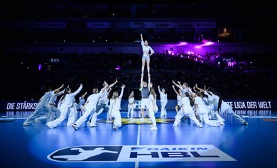 Showkonzeption beim Super Cup in Düsseldorf